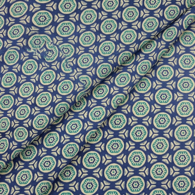 Ajrakh Cotton Fabric - EA4913 - Folds
