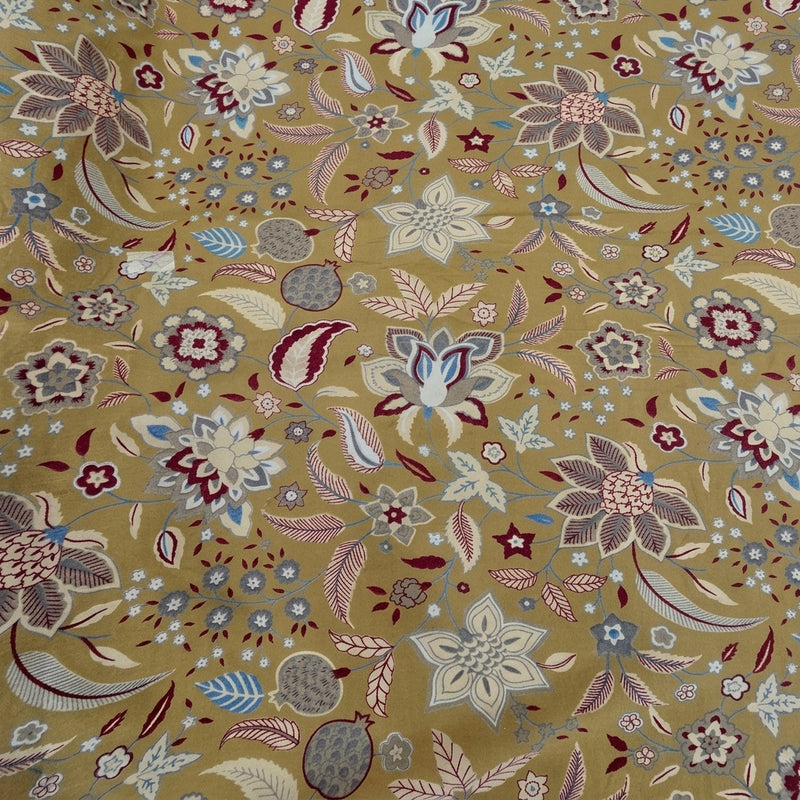 Beigee Beigee Floral Cotton Fabric - Swirl