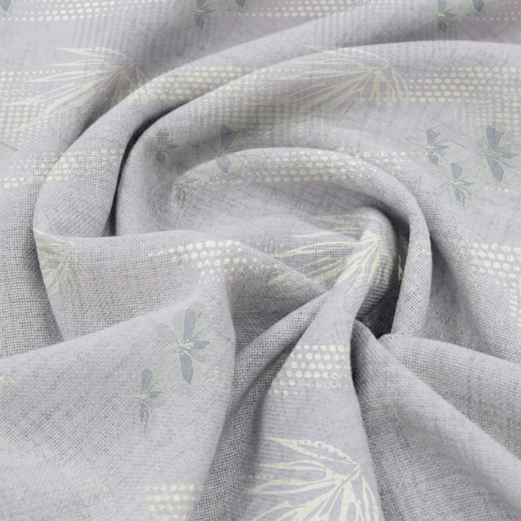 Swirled Foil Print Light Violet Foil Print Cotton Fabric