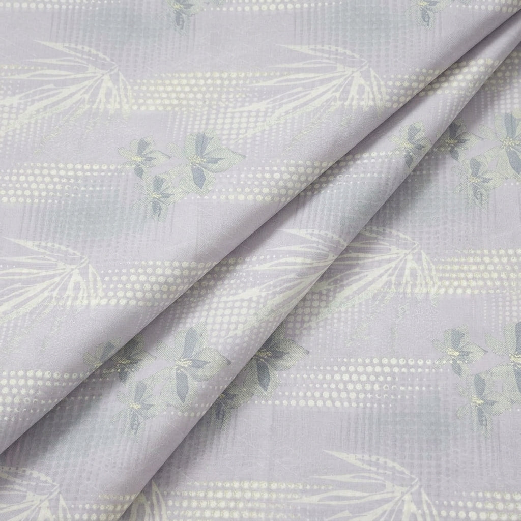 Folded Foil Print Light Violet Foil Print Cotton Fabric