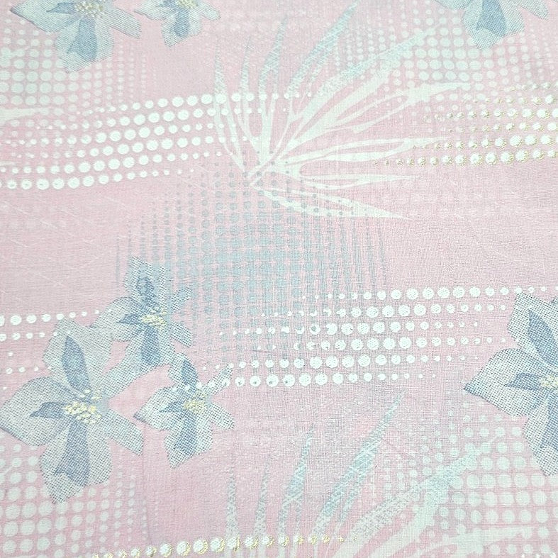 Foil Print Cotton Fabric - EA4962 - Flat fabric