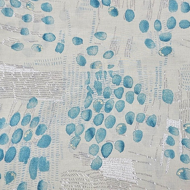 Foil Print Cotton Fabric - EA4966 - Flat fabric