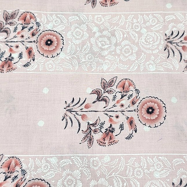 Foil Print Cotton Fabric - EA4968 - Flat fabric