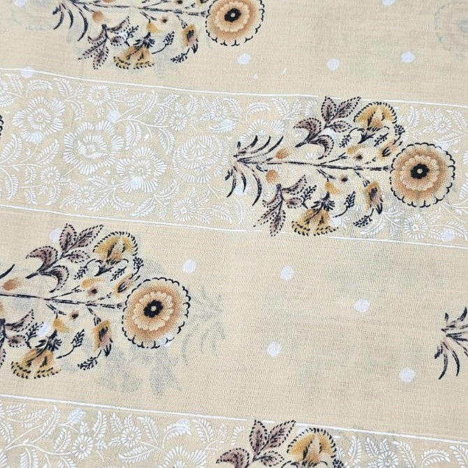 Foil Print Cotton Fabric - EA4970 - Flat fabric