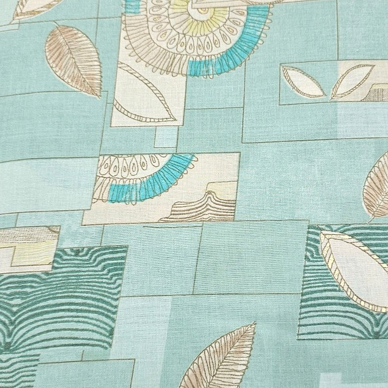 Foil Print Cotton Fabric - EA4971 - Flat fabric