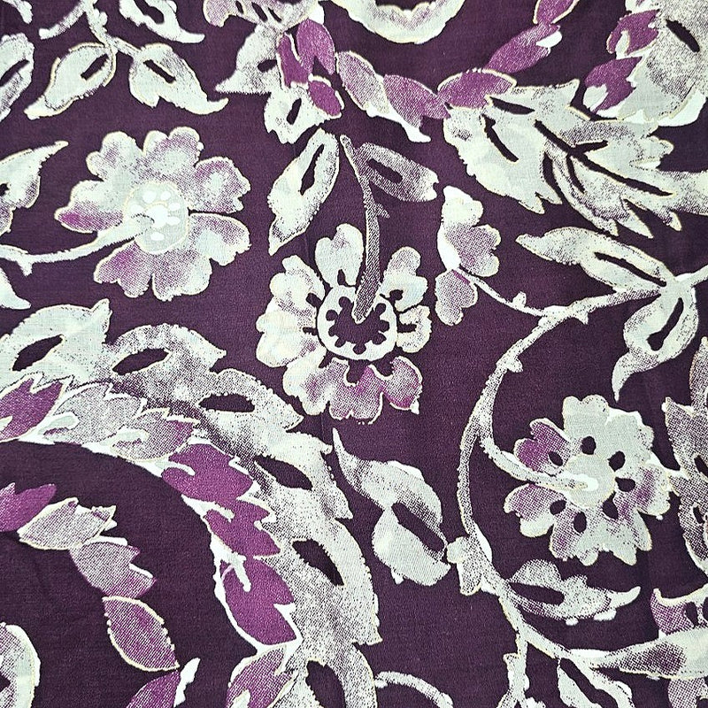 Foil Print Cotton Fabric - EA4972 - Flat Fabric