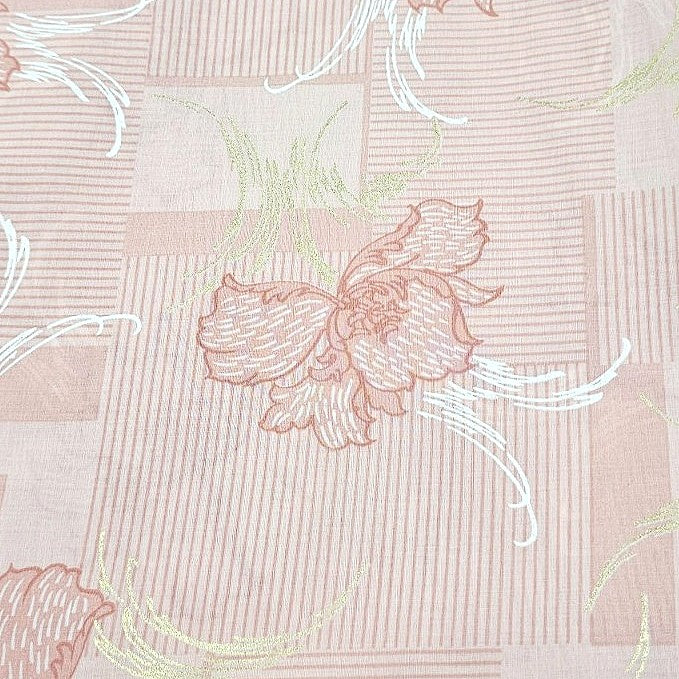 Foil Print Cotton Fabric - EA4973 - Flat fabric