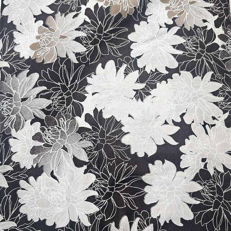 Foil Print Cotton Fabric - EA4974 - Flat Fabric