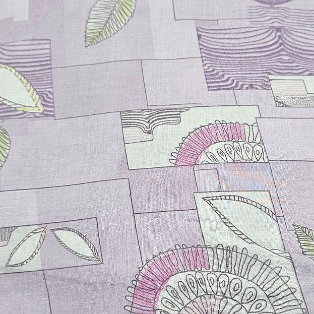 Foil Print Cotton Fabric - EA4977 - Flat fabric
