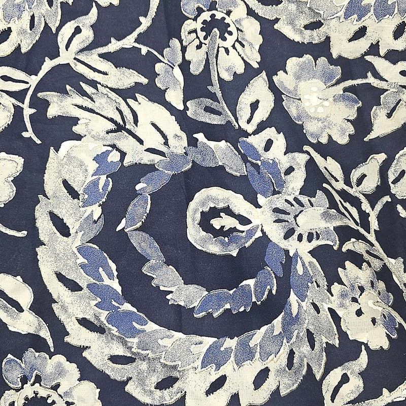 Foil Print Cotton Fabric - EA4978 - Flat Fabric