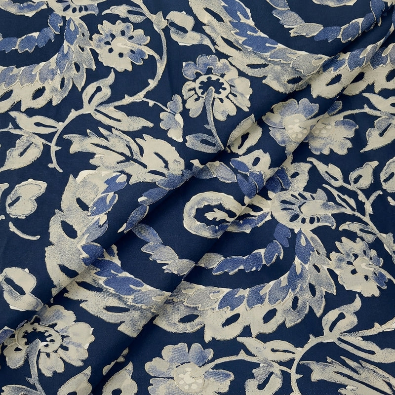 Foil Print Cotton Fabric - EA4978 - Folds