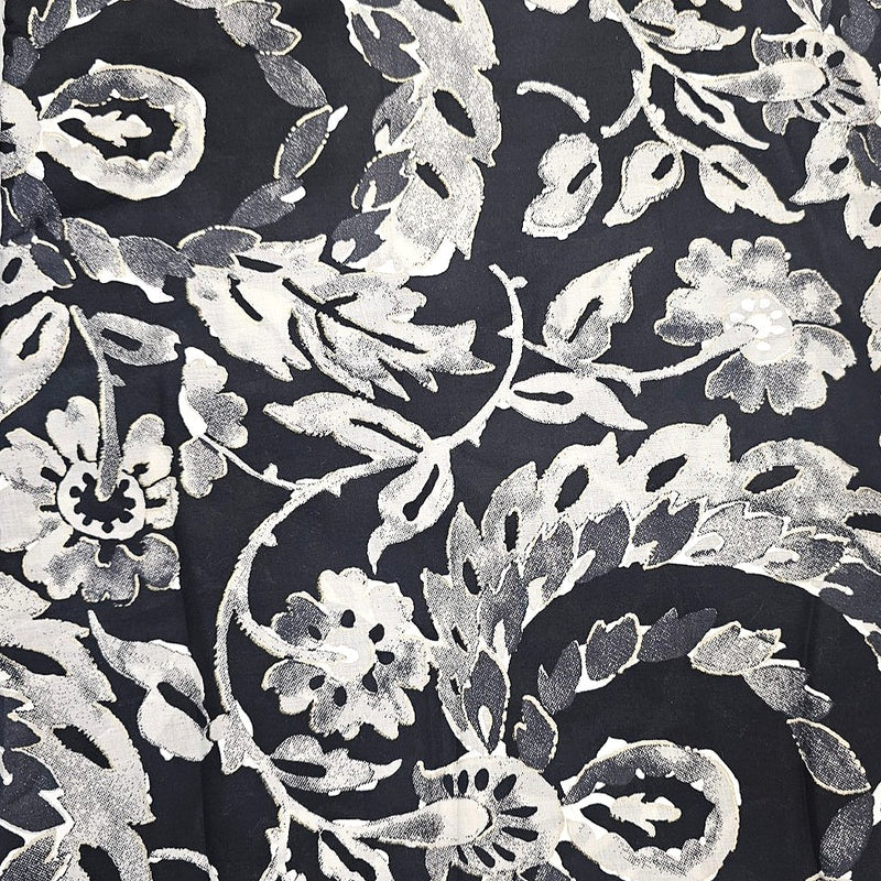 Foil Print Cotton Fabric - EA4979 - Flat Fabric