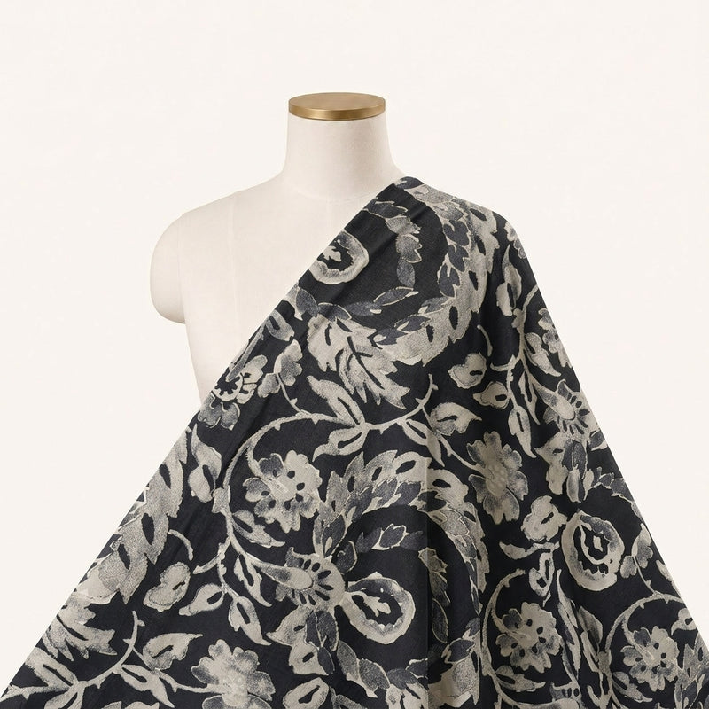 Foil Print Cotton Fabric - EA4979 - Saree Drape