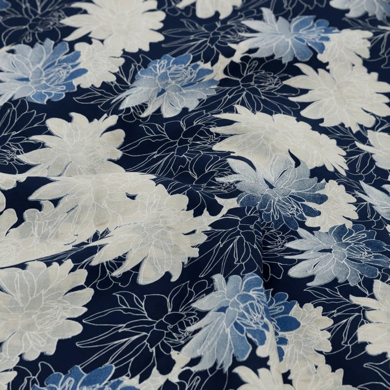 Foil Print Cotton Fabric - EA4980 - Swirl