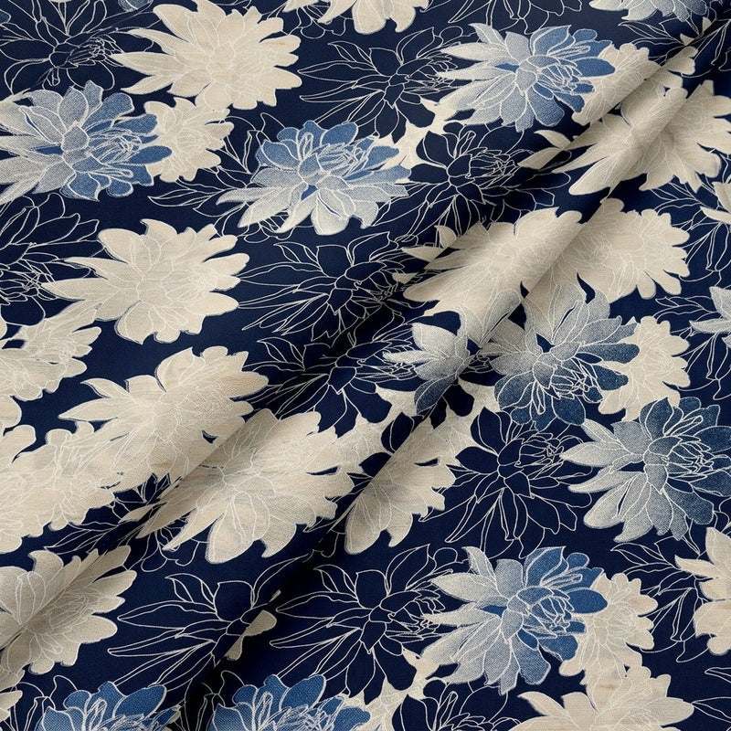 Foil Print Cotton Fabric - EA4980 - Folds