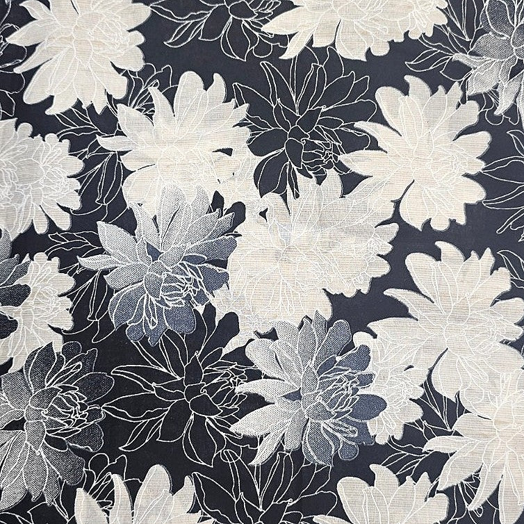 Foil Print Cotton Fabric - EA4982 - Flat Fabric