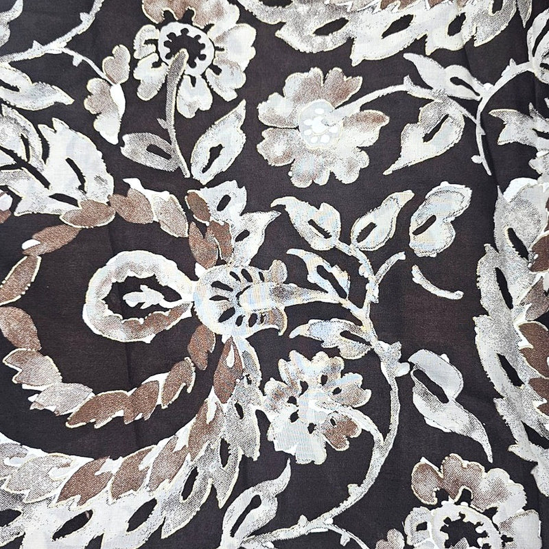 Foil Print Cotton Fabric - EA4983 - Flat Fabric