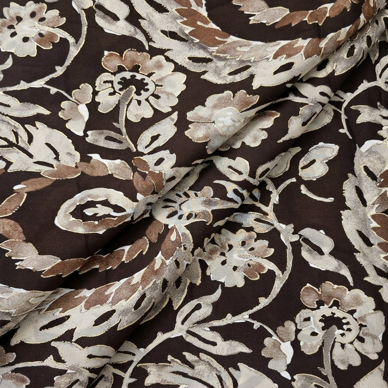 Foil Print Cotton Fabric - EA4983 - Folds
