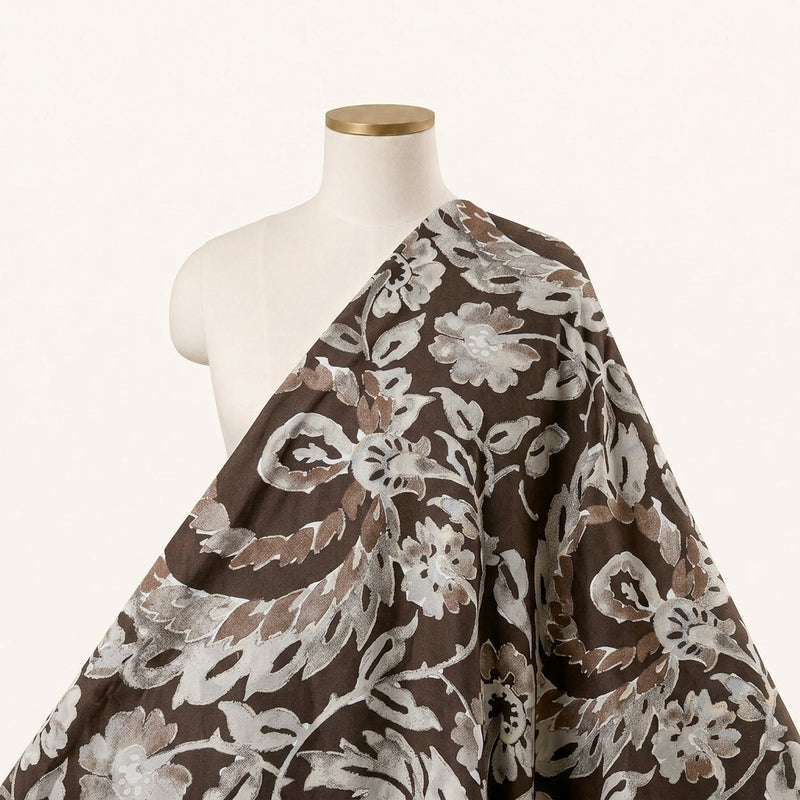 Foil Print Cotton Fabric - EA4983 - Saree Drape