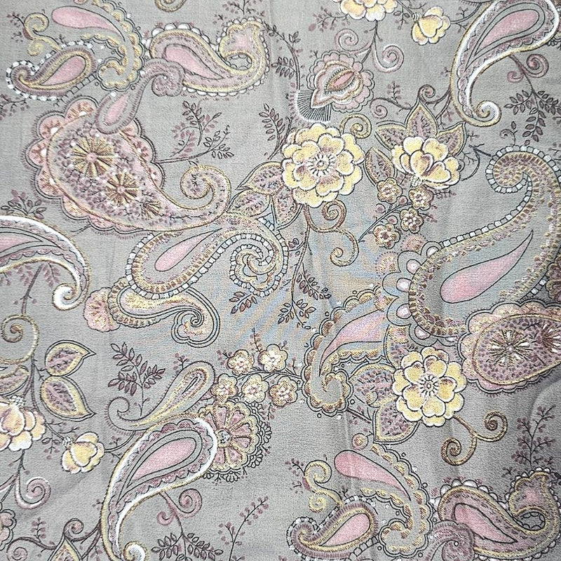 Foil Print Cotton Fabric - EA4984 - Flat Fabric