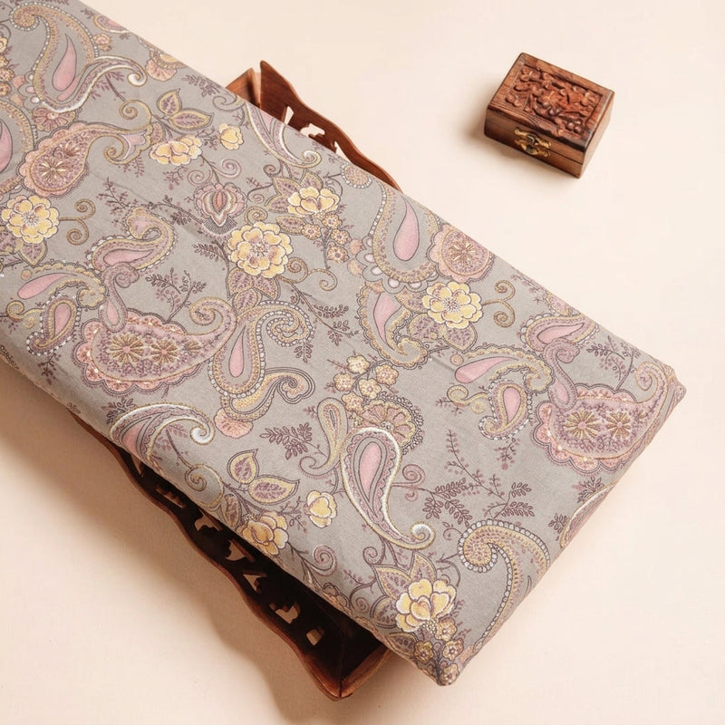 Foil Print Cotton Fabric - EA4984 - Tray
