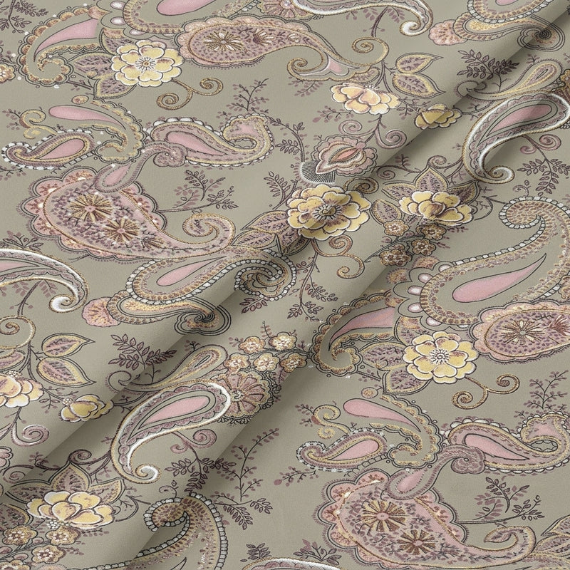 Foil Print Cotton Fabric - EA4984 - Folds