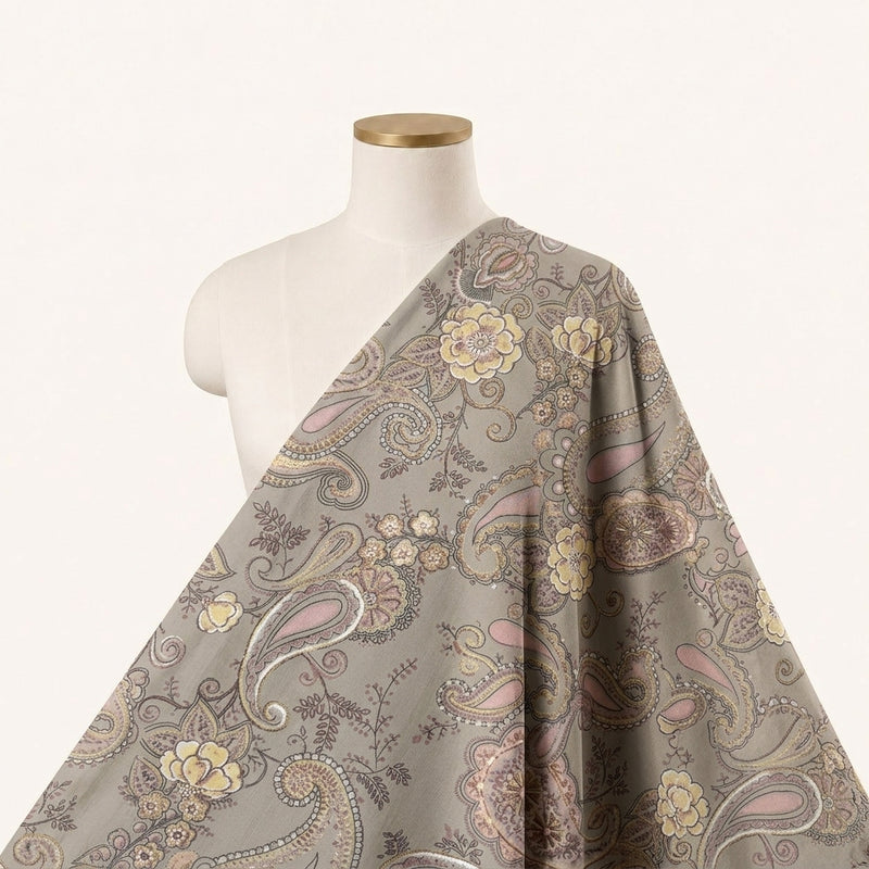 Foil Print Cotton Fabric - EA4984 - Saree Drape