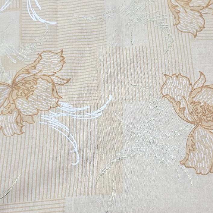 Foil Print Cotton Fabric - EA4985 - Flat fabric