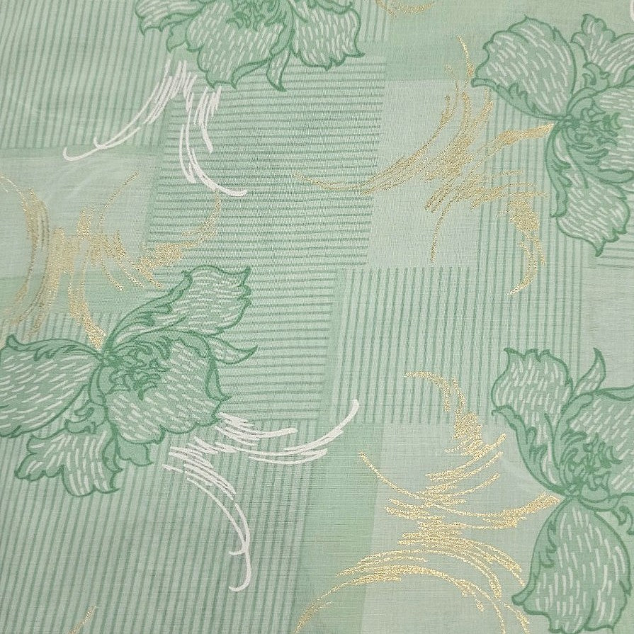 Foil Print Cotton Fabric - EA4987 - Flat fabric