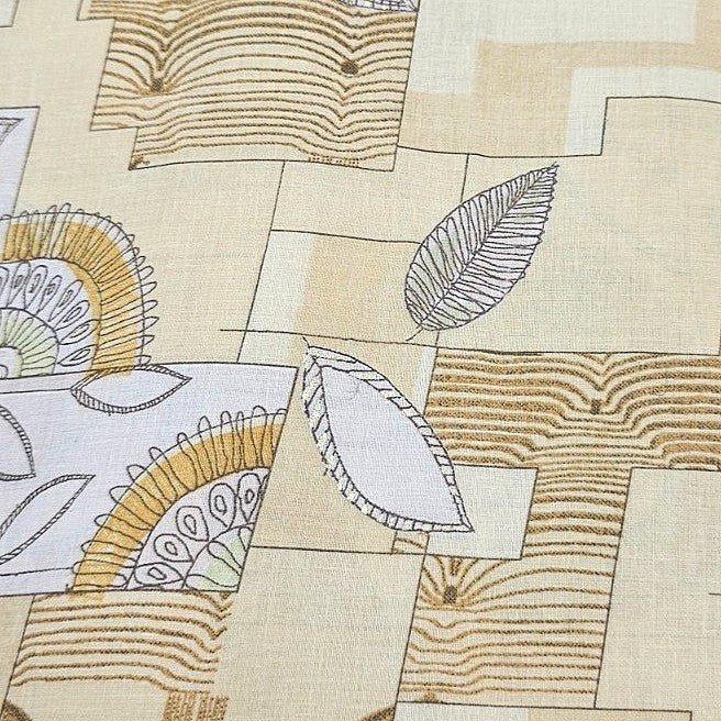 Foil Print Cotton Fabric - EA4988 - Flat fabric