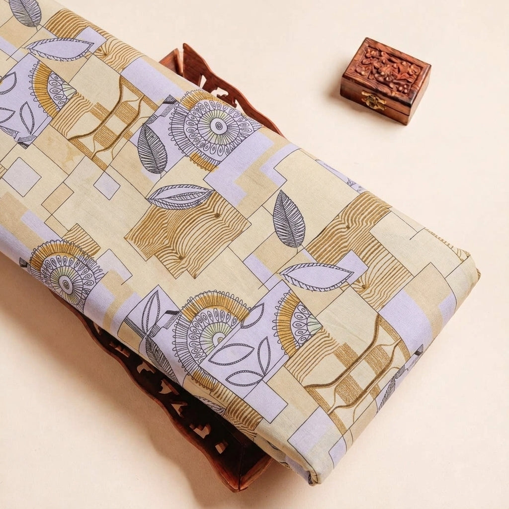 Foil Print Cotton Fabric - EA4988 - tray_3
