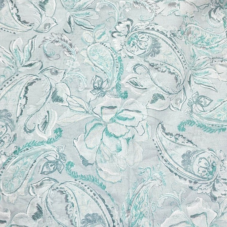 Foil Print Cotton Fabric - EA4991 - Flat Fabric