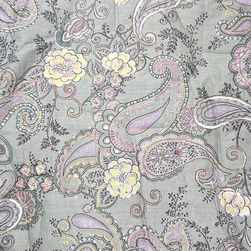 Foil Print Cotton Fabric - EA4992 - Flat Fabric