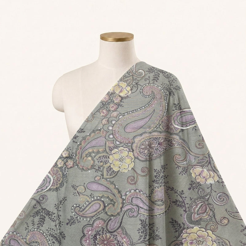 Foil Print Cotton Fabric - EA4992 - Saree Drape