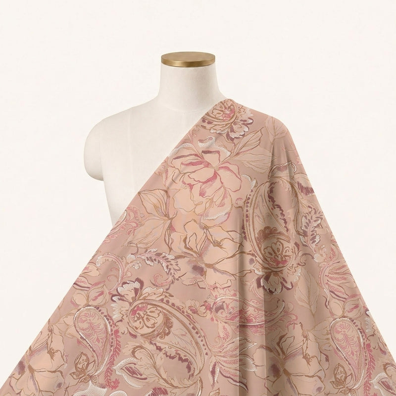 Foil Print Cotton Fabric - EA4996 - Saree Drape