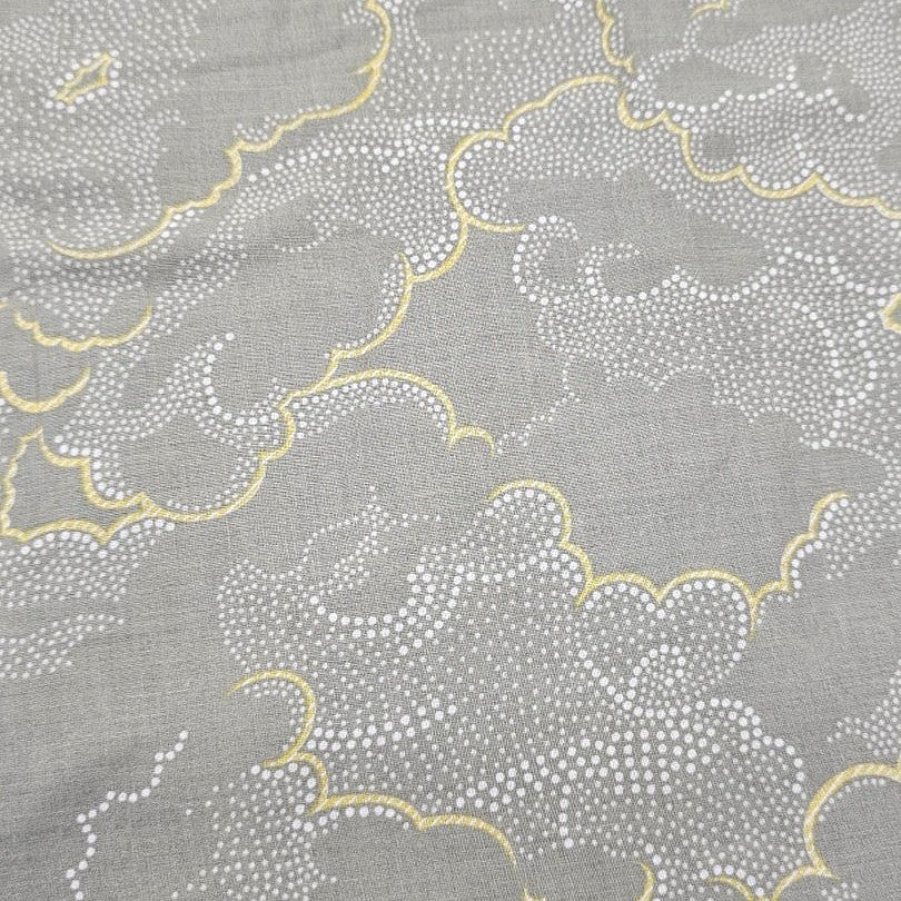Foil Print Cotton Fabric - EA4997 - Flat fabric