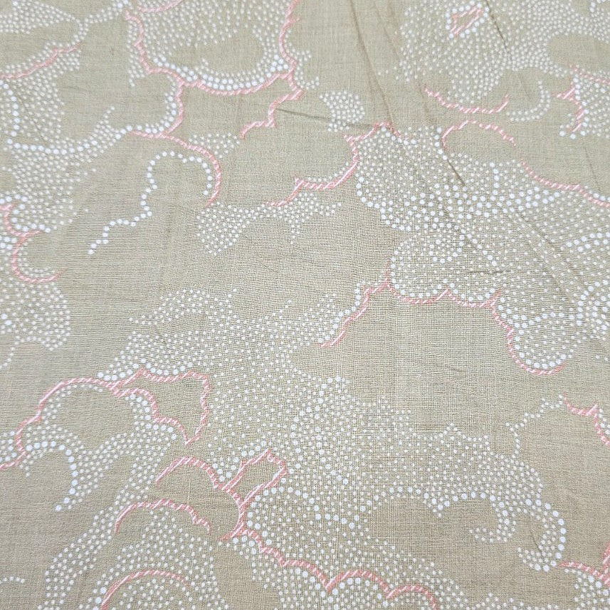 Foil Print Cotton Fabric - EA4998 - Flat fabric