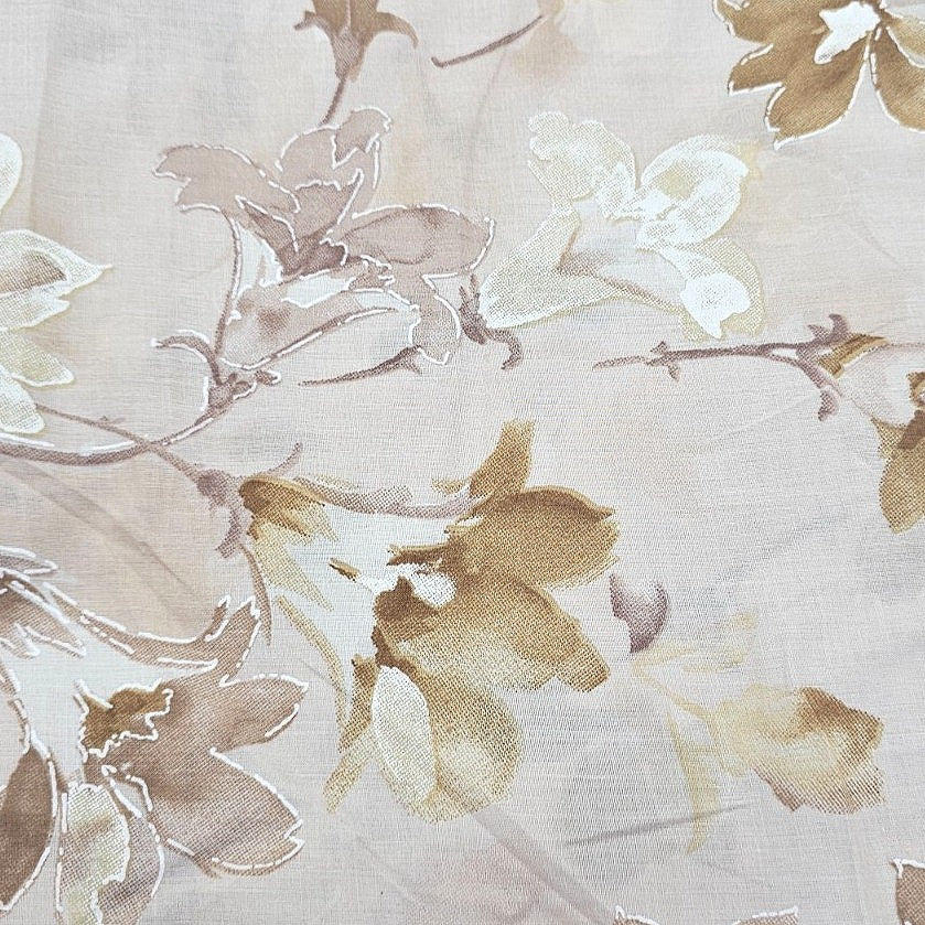 Foil Print Cotton Fabric - EA4999 - Flat fabric