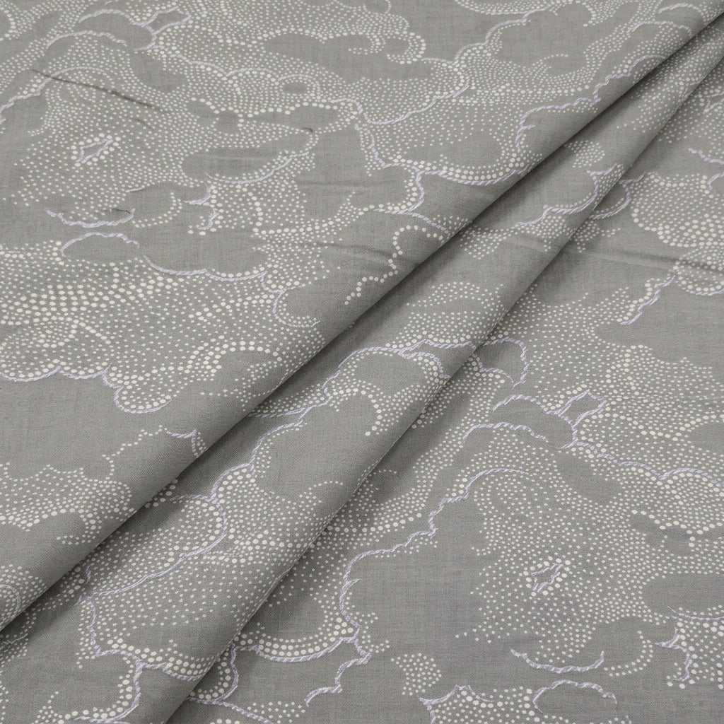 Folded Foil Print Green Foil Print Cotton Fabric