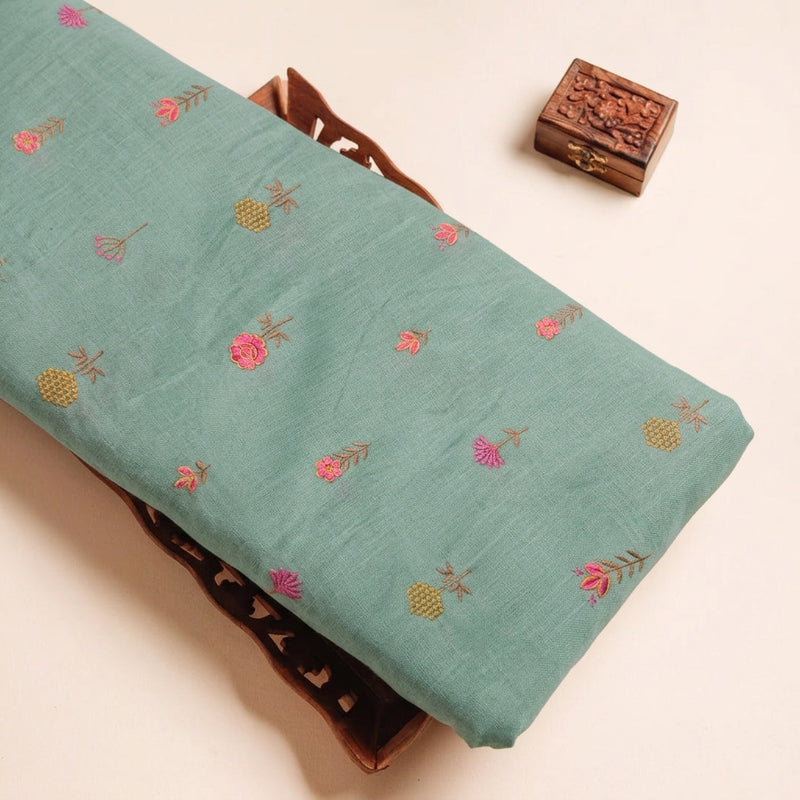 Floral Embroidery Linen Fabric - EA5014 - Tray