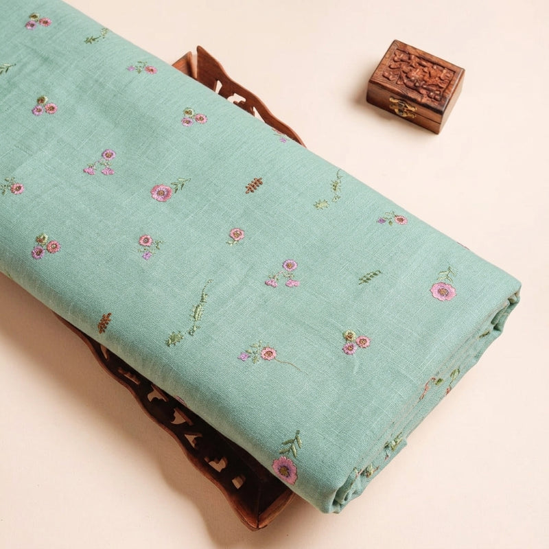 Floral Embroidery Linen Fabric - EA5018 - Tray