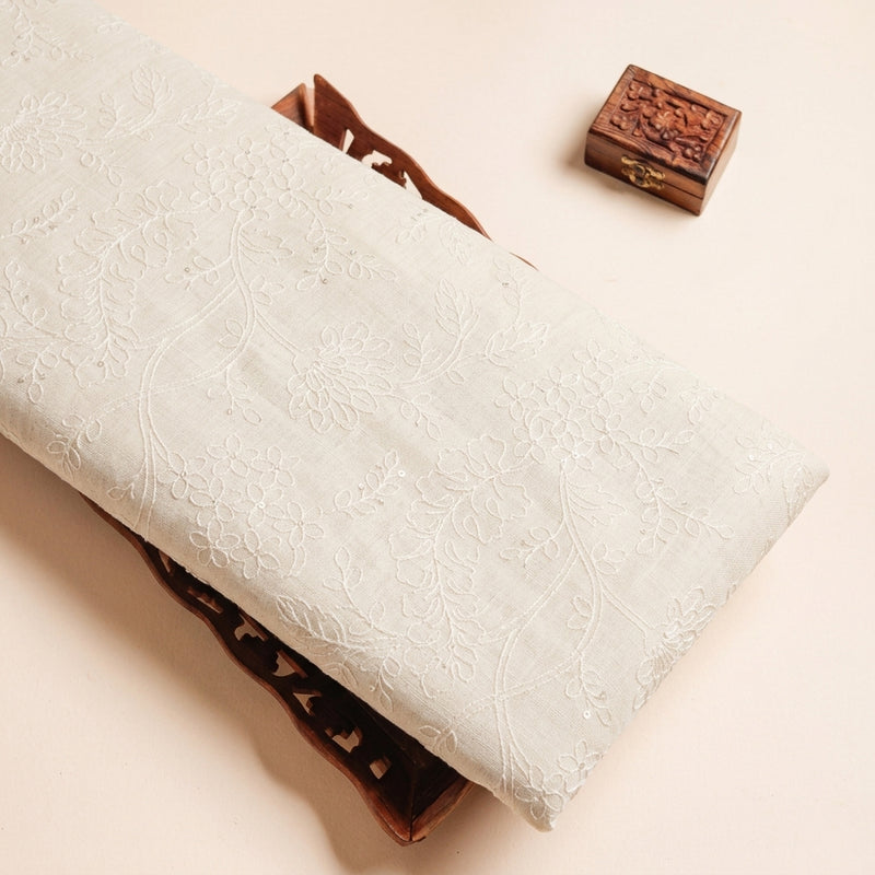 Floral Embroidery Linen Fabric - EA5022 - Tray