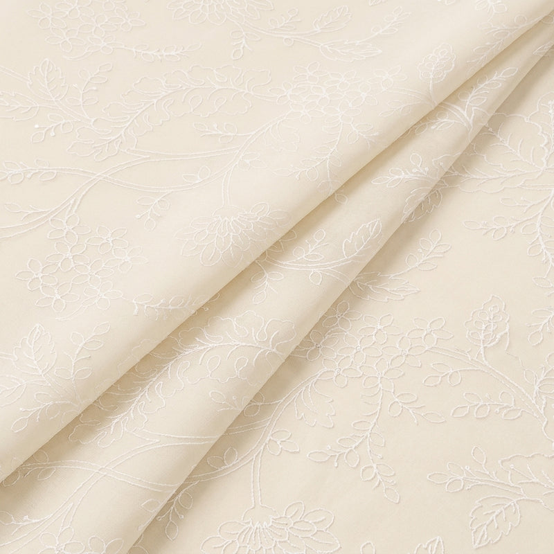 Floral Embroidery Linen Fabric - EA5022 - Folds