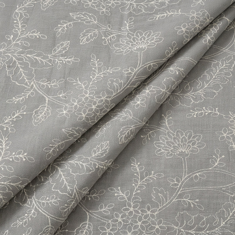Floral Embroidery Linen Fabric - EA5025 - Folds