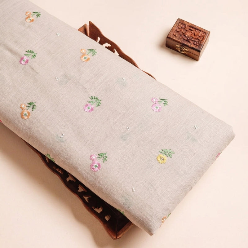 Floral Embroidery Linen Fabric - EA5026 - Tray