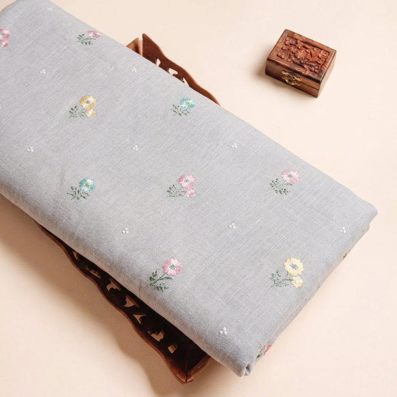 Floral Embroidery Linen Fabric - EA5027 - Tray