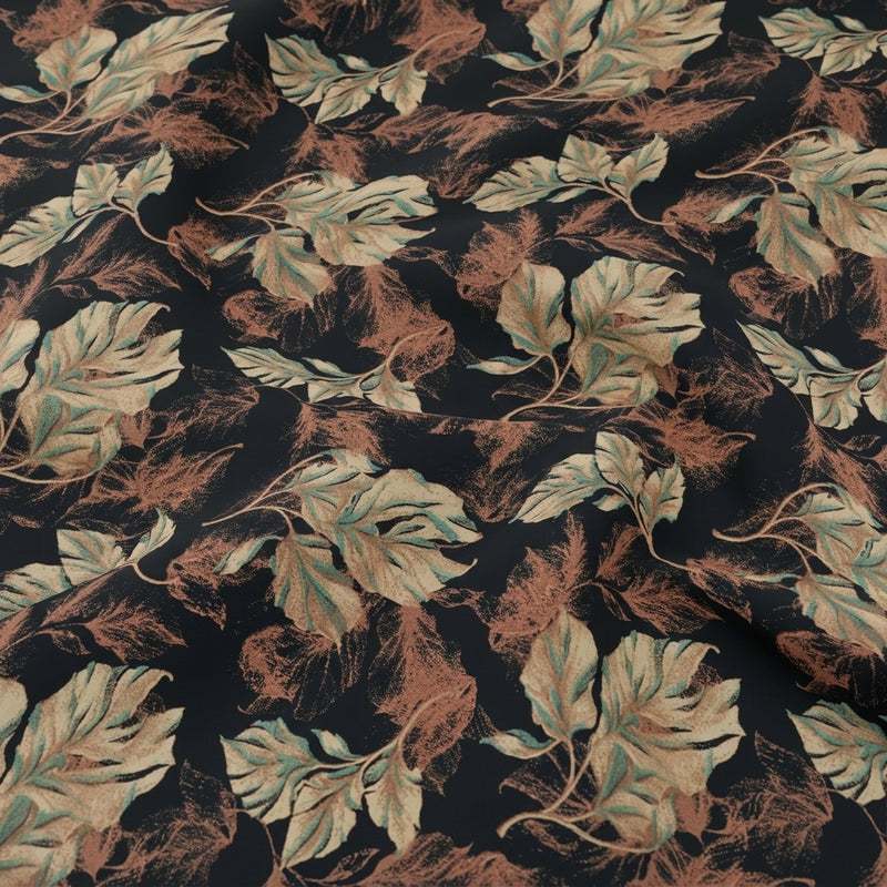 Leaf Crepe Fabric - EA5033 - Swirl