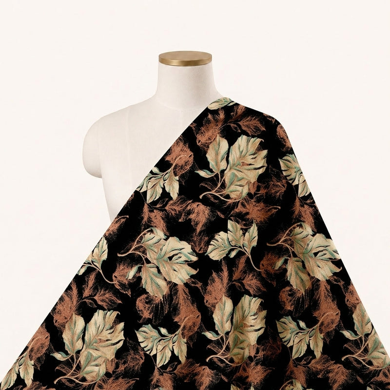 Leaf Crepe Fabric - EA5033 - Saree Drape