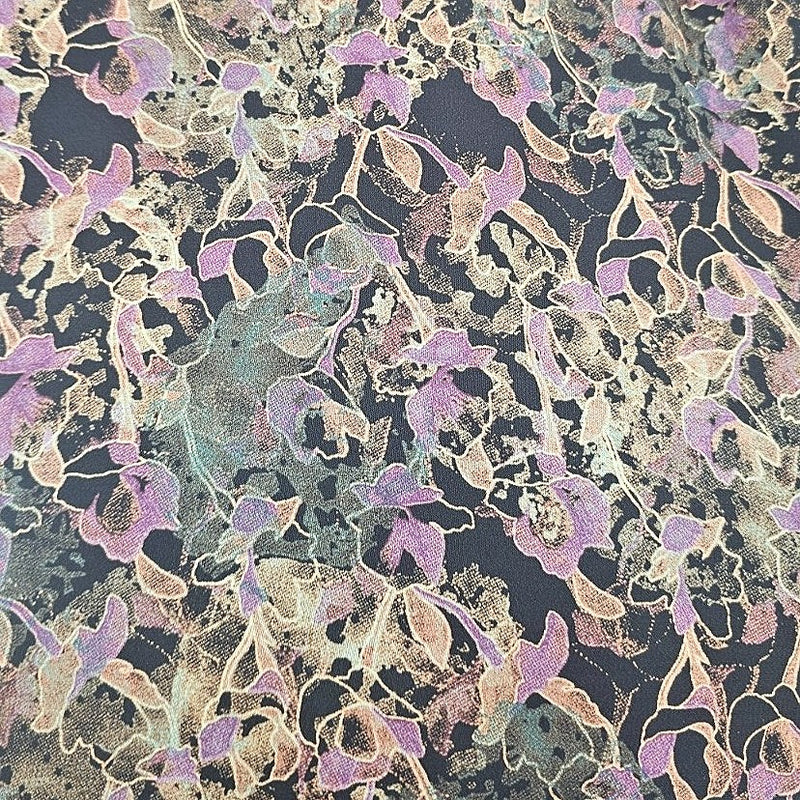 Abstract Crepe Fabric - EA5039 - Flat Fabric