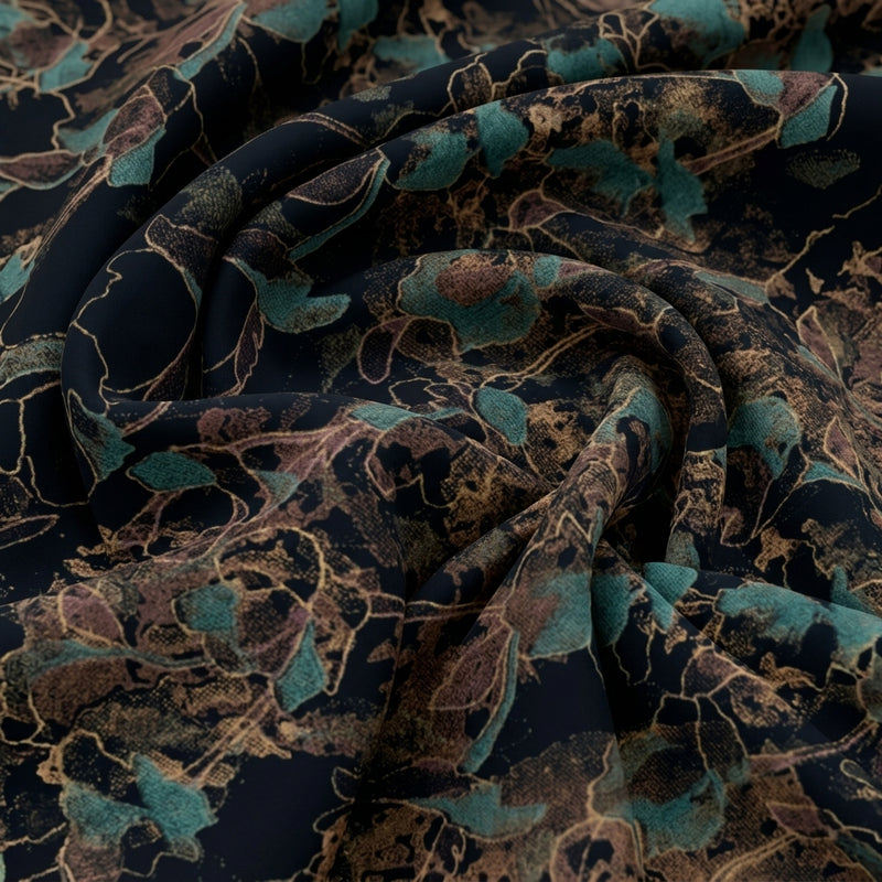 Abstract Crepe Fabric - EA5040 - Swirl